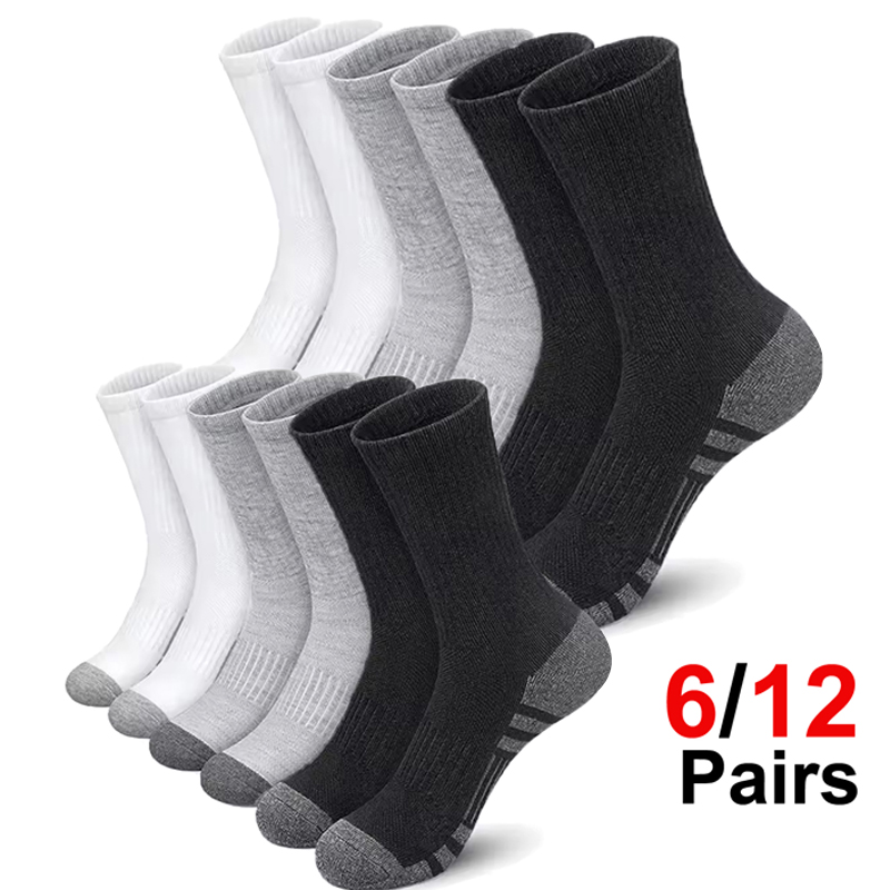 Men's 6 Pairs Pack High Perfor - مراجعة Cotton Crew Sock Pack وسعره