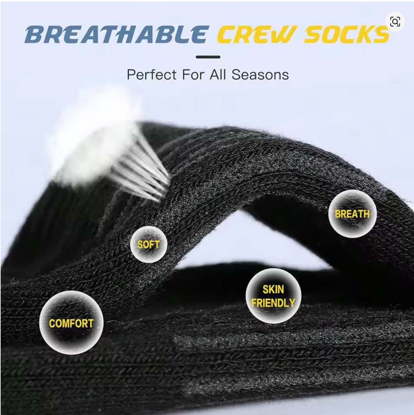 Men's 6 Pairs Pack High Perfor - مراجعة Cotton Crew Sock Pack وسعره