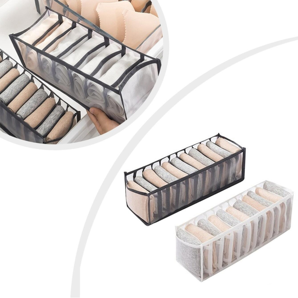 7 Grids Underwear Drawer Organ - مراجعة Sock Organizer Tray وسعره