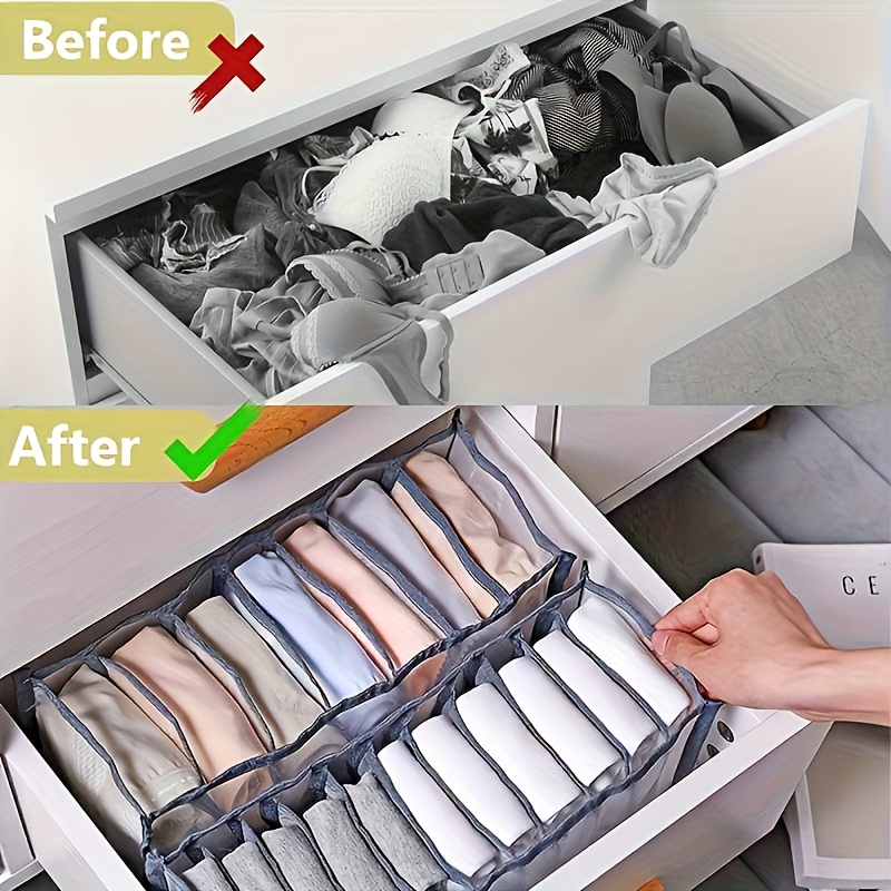 7 Grids Underwear Drawer Organ - مراجعة Sock Organizer Tray وسعره