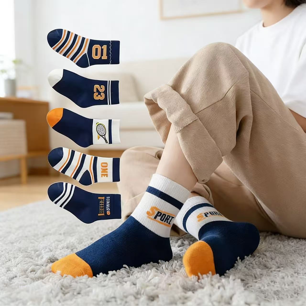 Children's Socks 5-Pack – Boys - مراجعة Cotton Crew Sock Pack وسعره