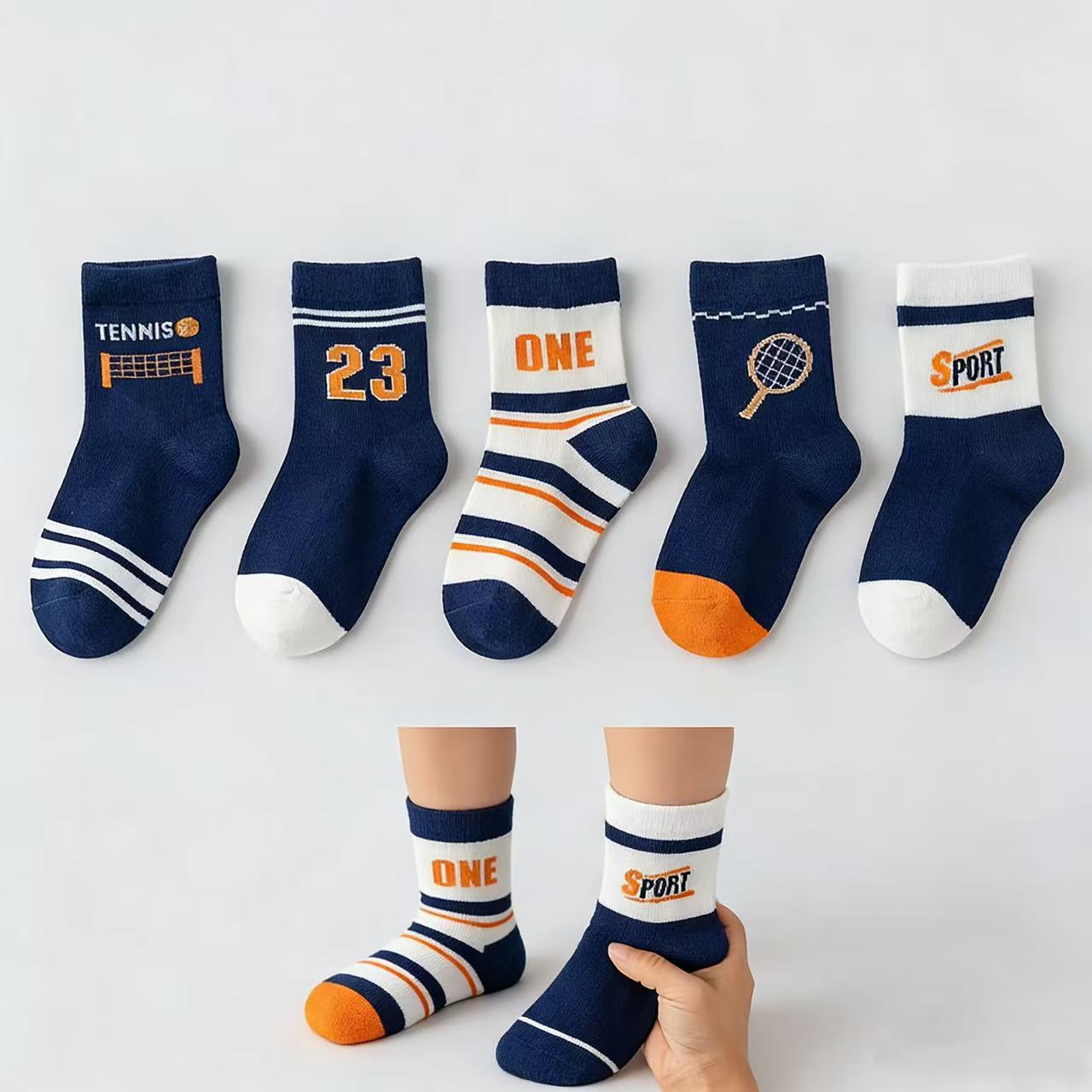 Children's Socks 5-Pack – Boys - مراجعة Cotton Crew Sock Pack وسعره