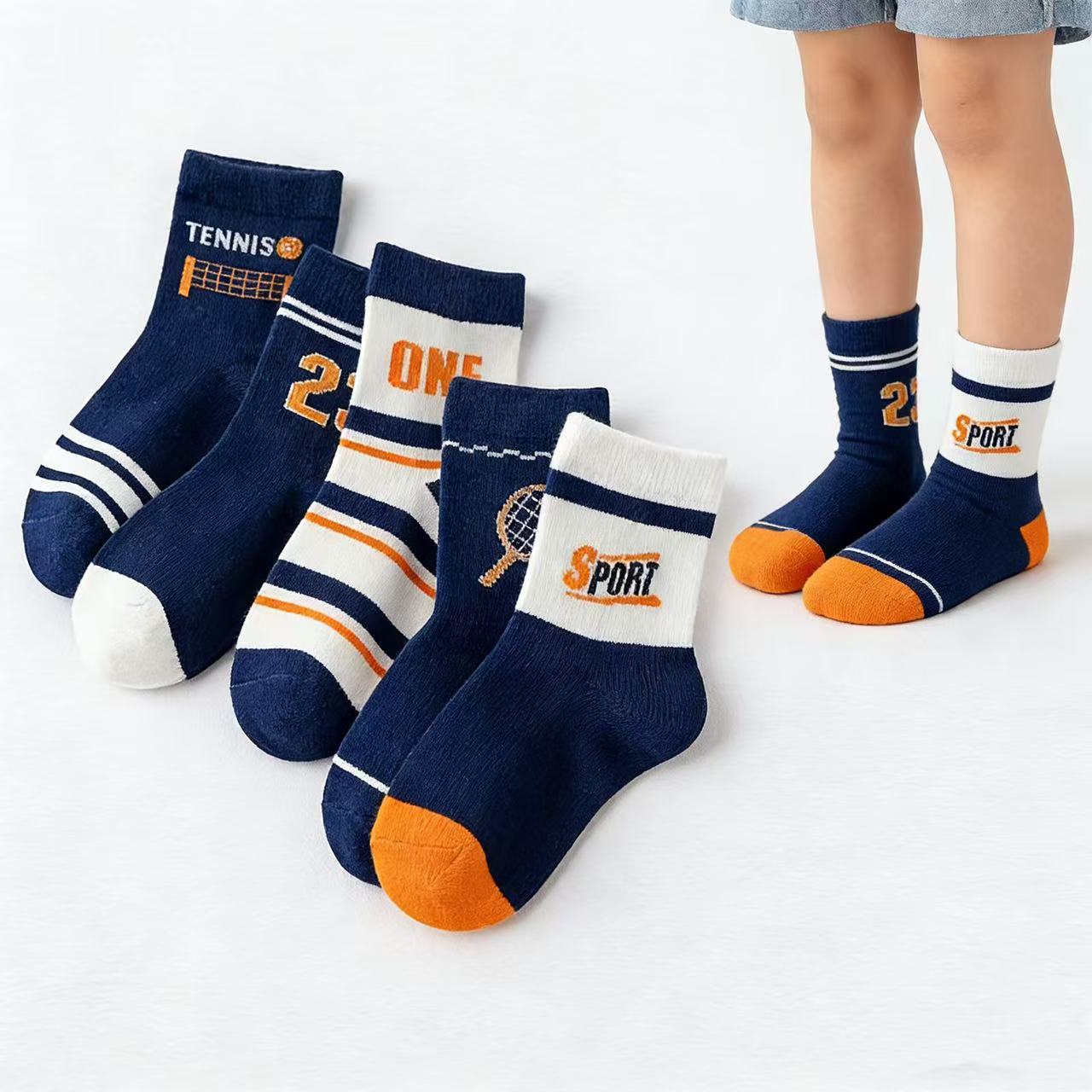 Children's Socks 5-Pack – Boys - مراجعة Cotton Crew Sock Pack وسعره