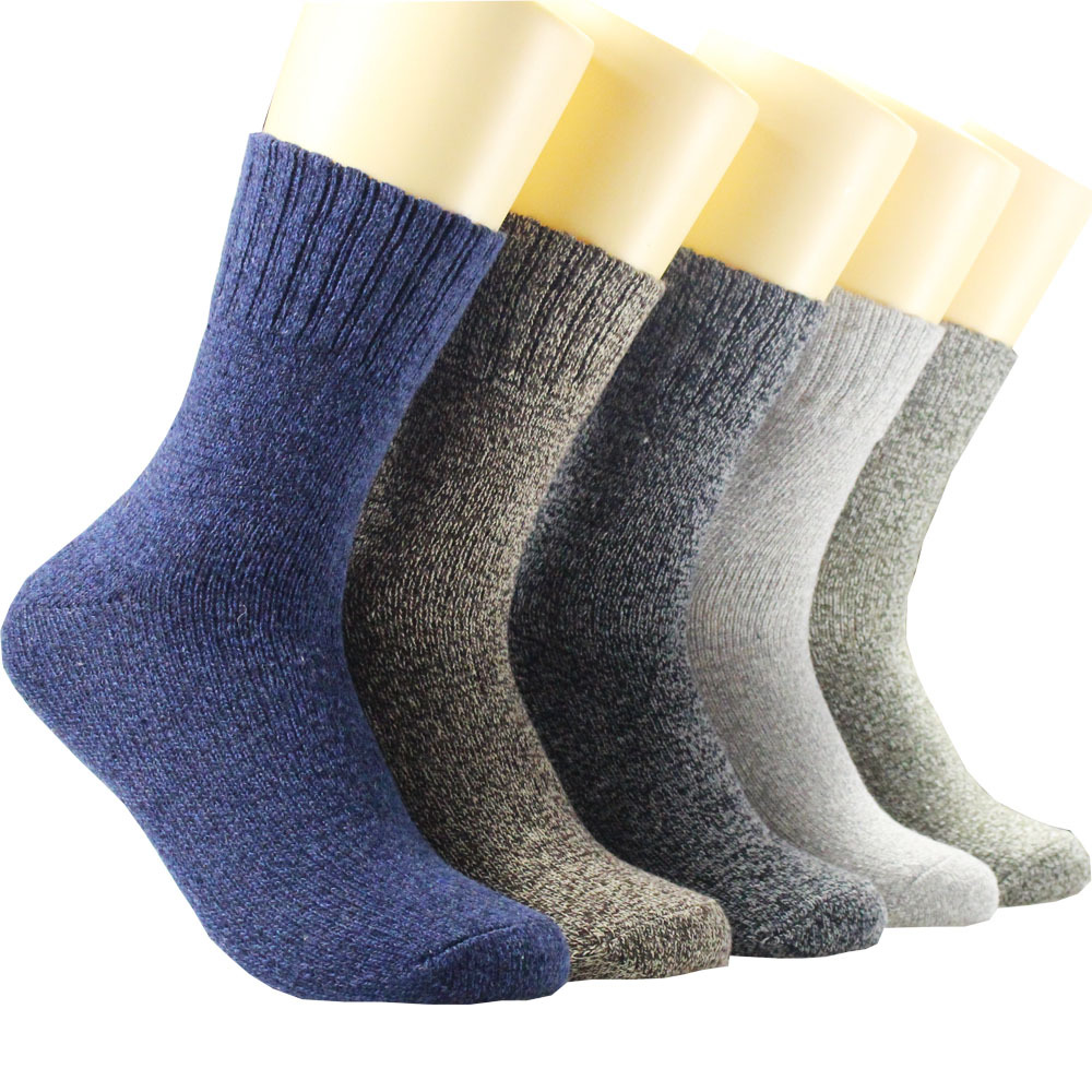 5 Pairs 1 Lot Men's Winter War - مراجعة Cotton Crew Sock Pack وسعره