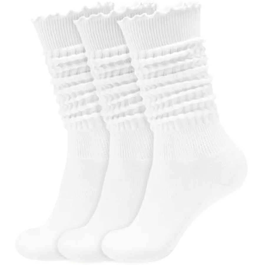 Women's Ruffle Slouchy Socks 3 - مراجعة Boot Sock Slouchy وسعره