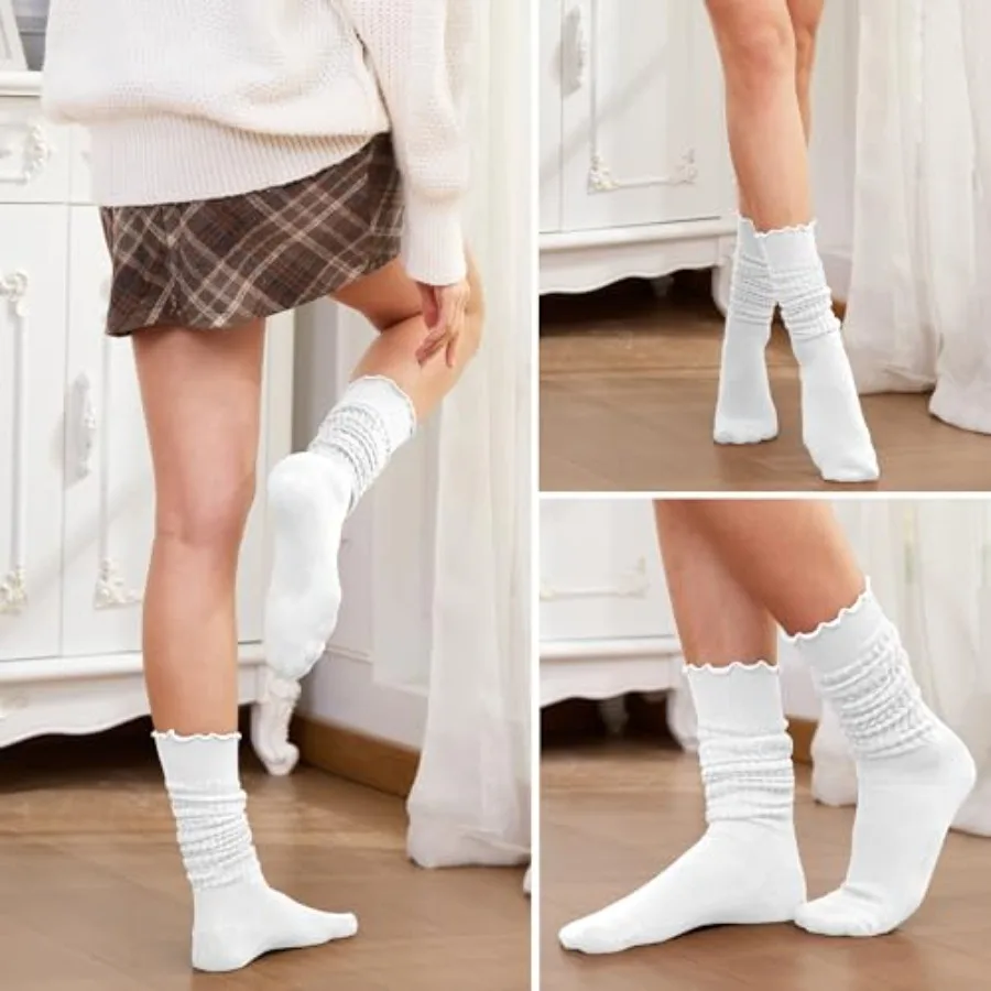 Women's Ruffle Slouchy Socks 3 - مراجعة Boot Sock Slouchy وسعره