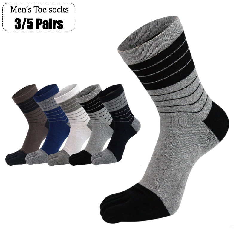 3/5 Pairs Men Five Toe Crew So - مراجعة Toe Sock Split وسعره