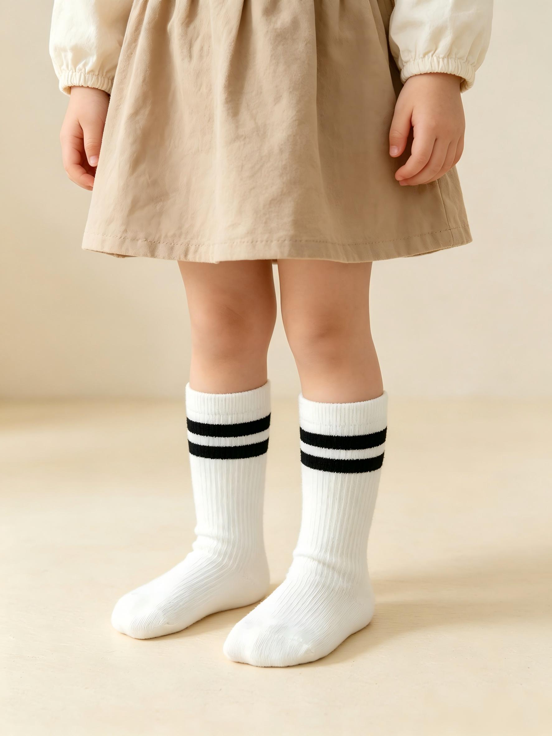 4-Pack Baby Toddler Striped Cr - مراجعة Cotton Crew Sock Pack وسعره