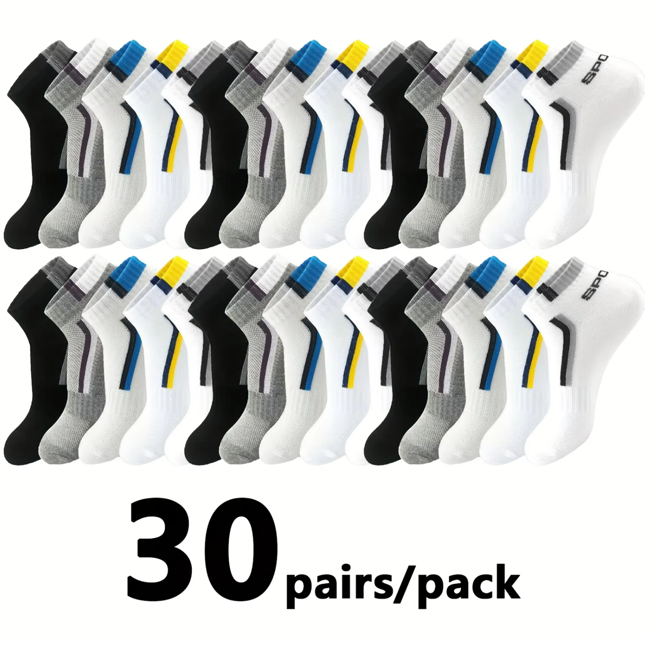 30Pairs Men's Mesh Breathable  - مراجعة Ankle Sock Low Cut وسعره