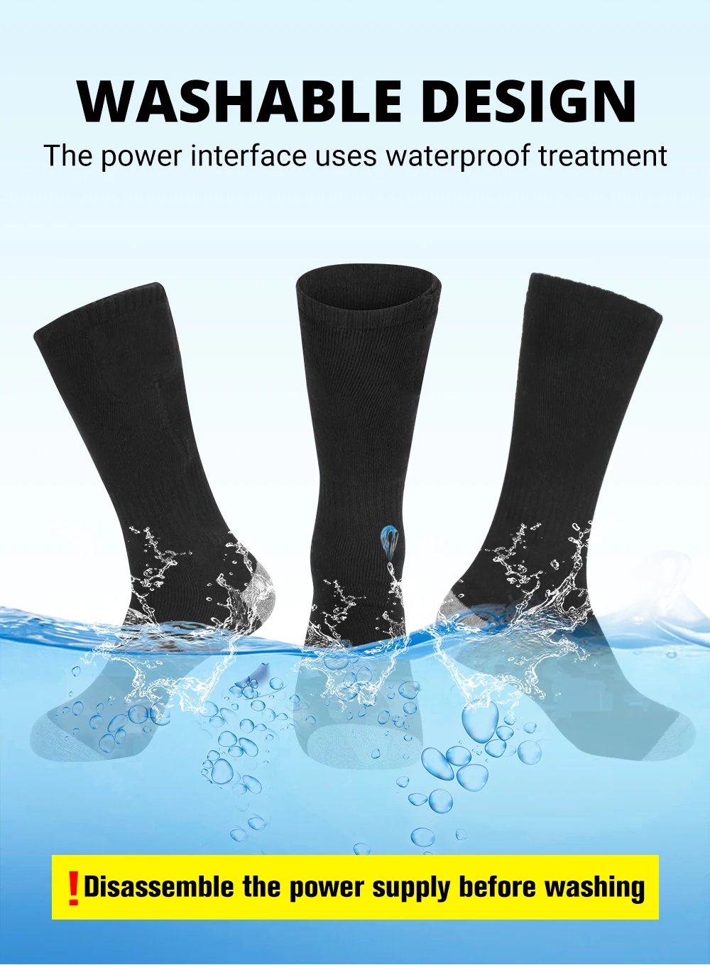 Heating Socks 6000mah Battery  - مراجعة Thermal Sock Winter وسعره