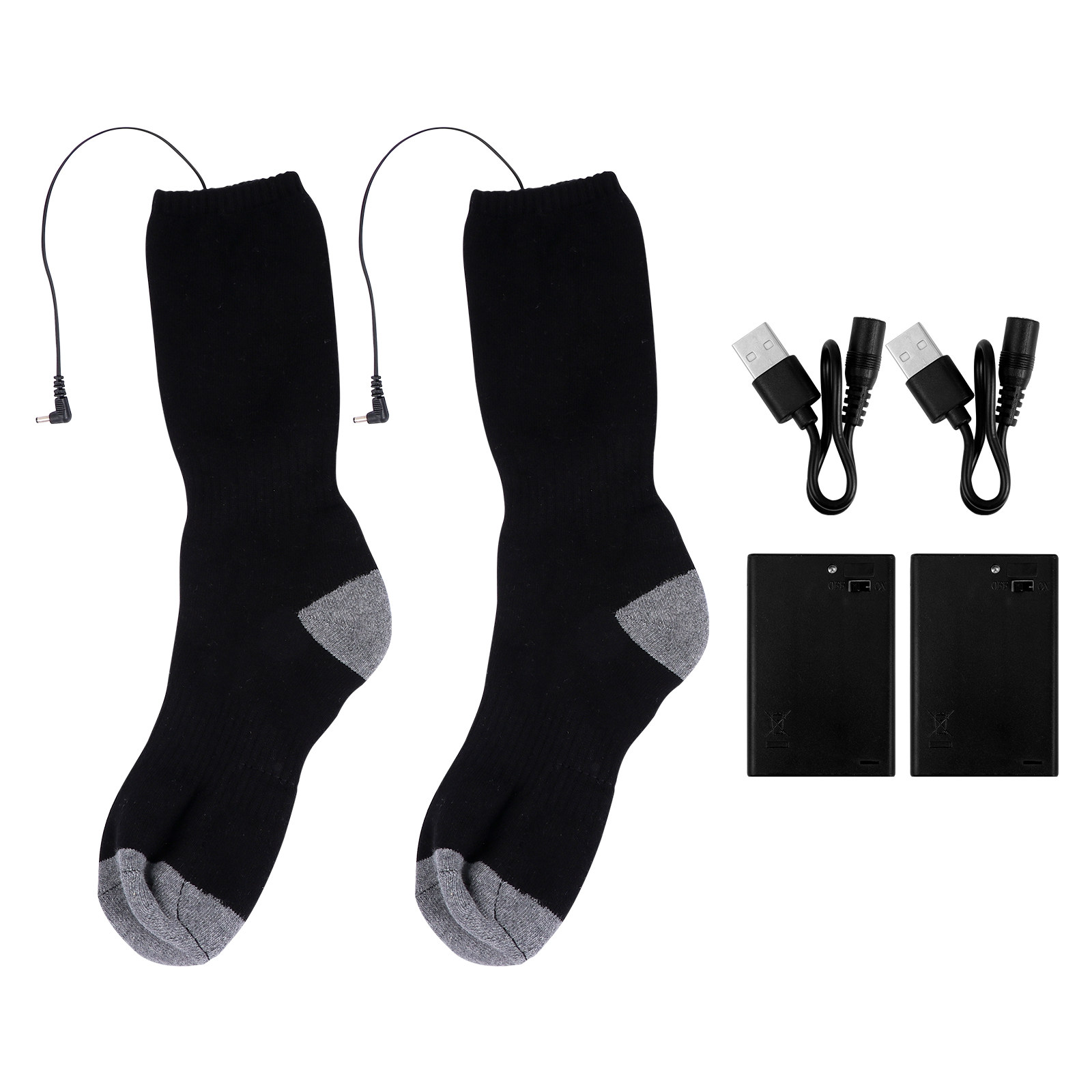 1Set USB Rechargeable Heated S - مراجعة Thermal Sock Winter وسعره