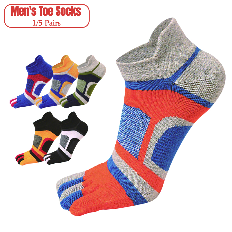 1/5 Pairs  Men’s Five-Toe Athl - مراجعة Ankle Sock Low Cut وسعره